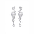 Pear Zirconia Drop Bridal  Earrings