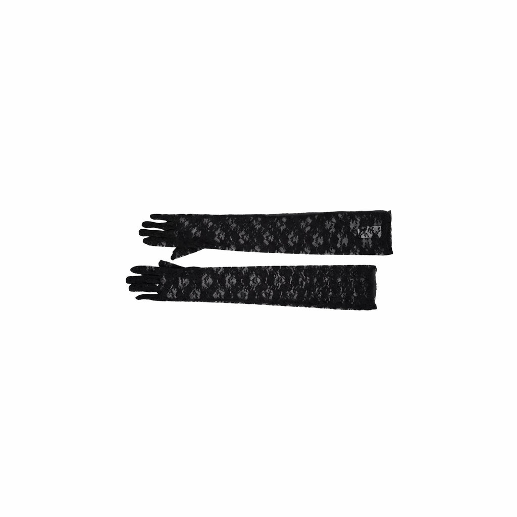 Long Lace Gloves In Black