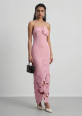 Rayna Floral-Appliquéd Crepe Maxi Dress