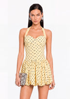 Rosita Halter Bubble Hem Mini Dress