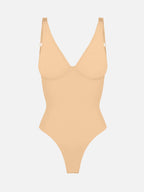 V-Neck Tummy Control Sculpt Bodysuit