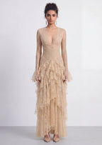 Salome Lace Tiered Maxi Dress