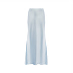 Floor Length Maxi Skirt In Baby Blue