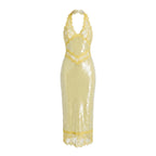 Julieta Sequin Lace Midi Dress
