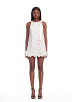 Iara Sleeveless Appliqué Mini Dress