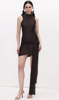 Solid Slinky Mini Dress