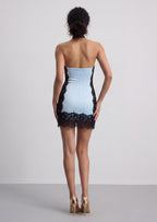 Astra Satin and Lace Mini Dress
