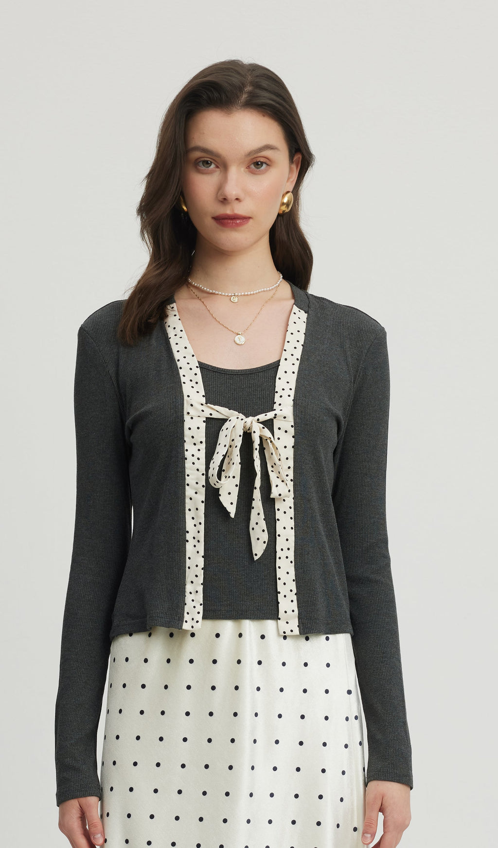 Polka Dot Tie Top