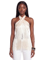 Iakopa Halter-Neck Tassel Top