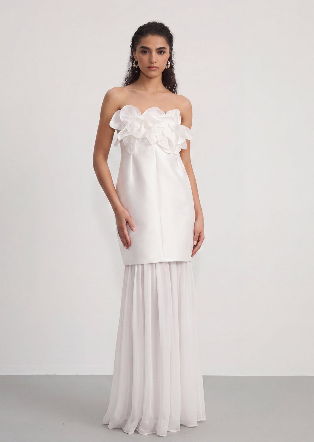 Tamara Off Shoulder Maxi Dress Set In White