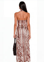 Gael Halter Neck Stripe Two Piece Set