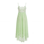 Vallea Chiffon Maxi Dress In Green