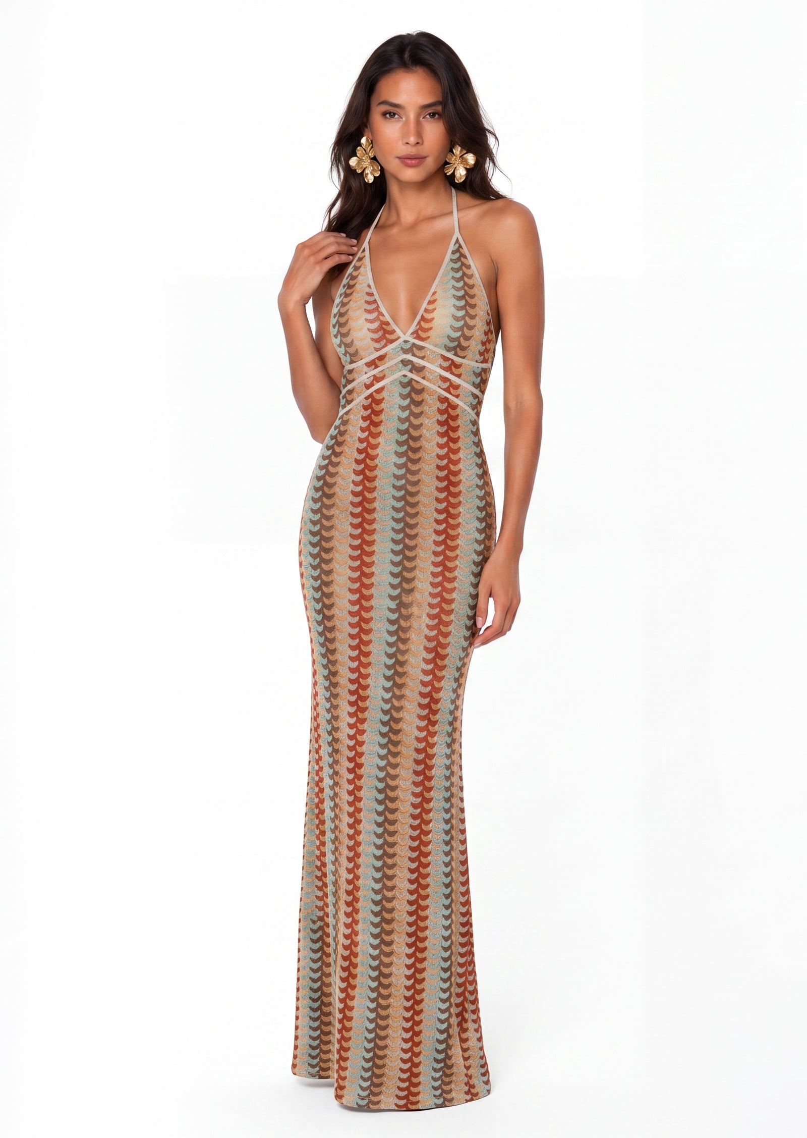 Alexis Crochet Halter Maxi Dress