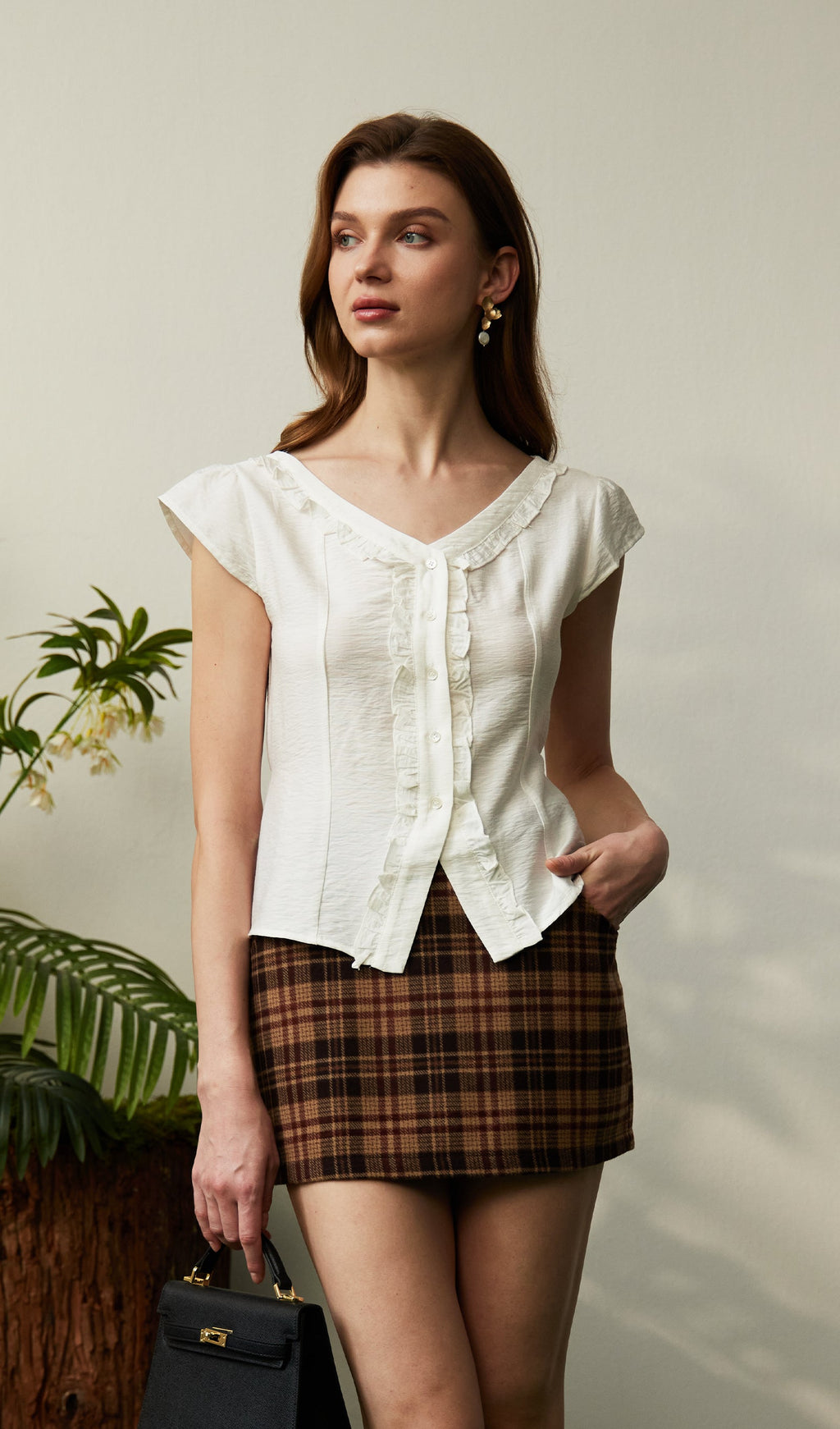 Ruffle Blouse Top