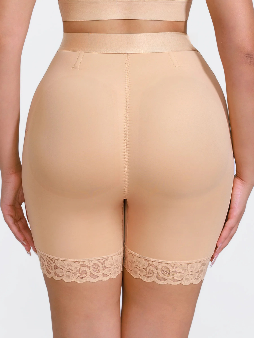 Front-Zip Mid-Waist Shaper Shorts