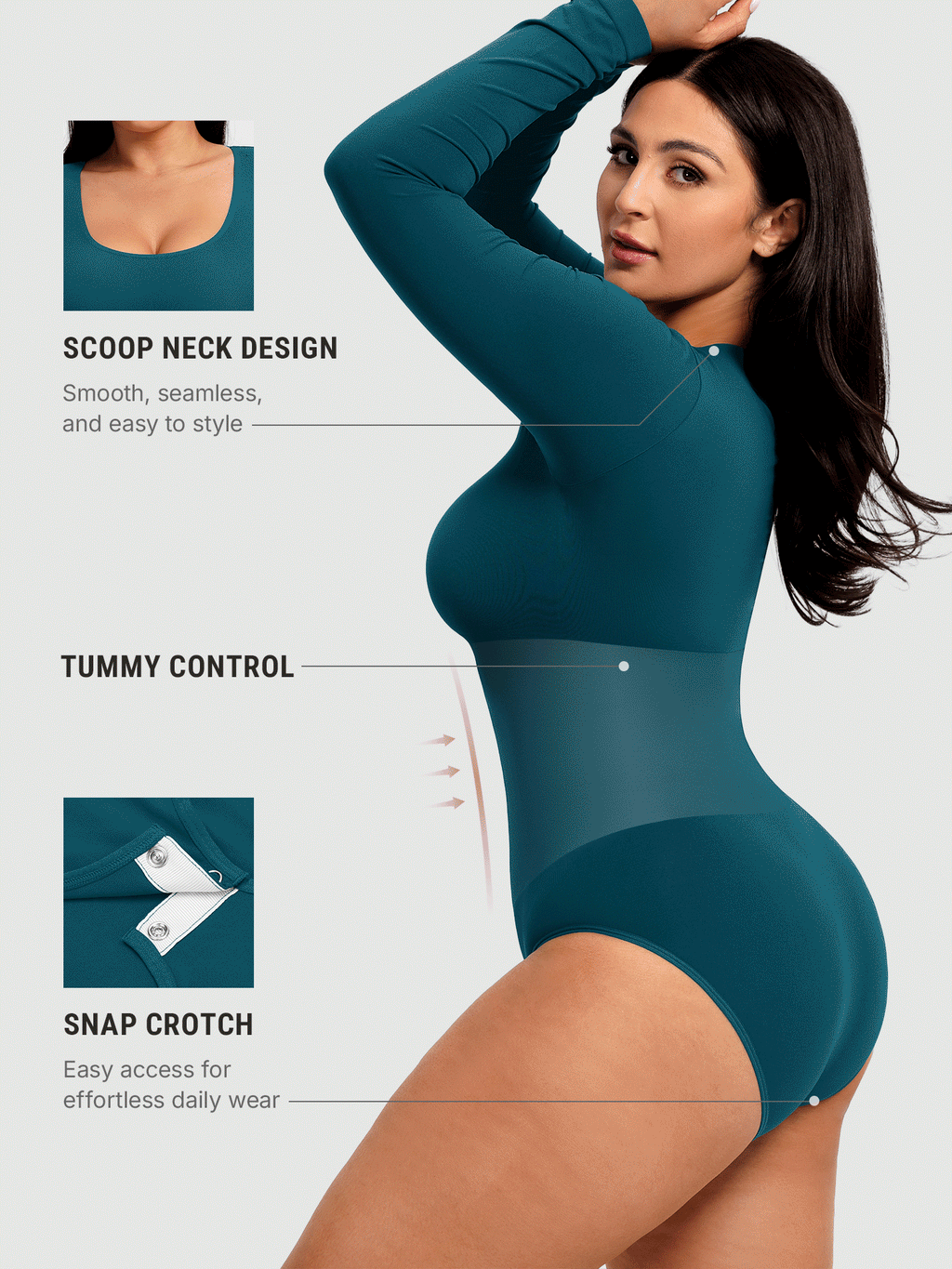 Seamless Ultra-Soft Crew Neck Bodysuit