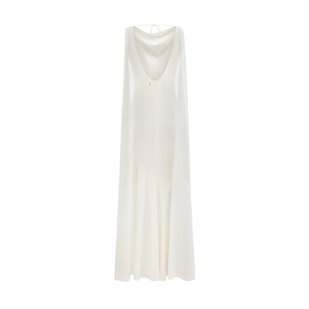 Solid Satin Flared Maxi Dress