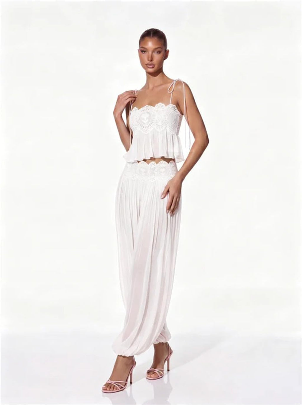 ( 60% OFF Final Week ) Luenie Chiffon Top & Pant Two Piece Set - 8 colors