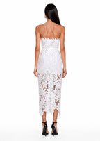 Gabryle Strapless Lace Midi Bandage Dress