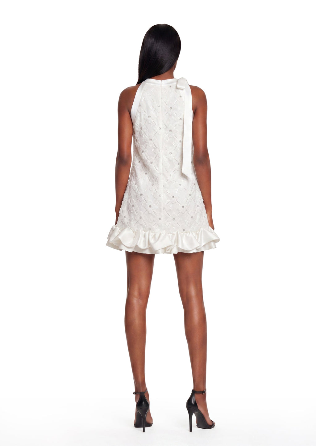 Iara Sleeveless Appliqué Mini Dress