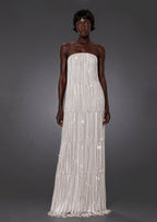 Gabi Beaded Strapless Maxi Dress