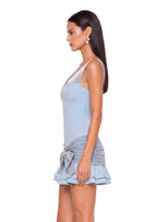 Madelaine Corset-Inspired Mini Dress In Blue