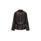 Yadid Faus Leather Jacket With Belt
