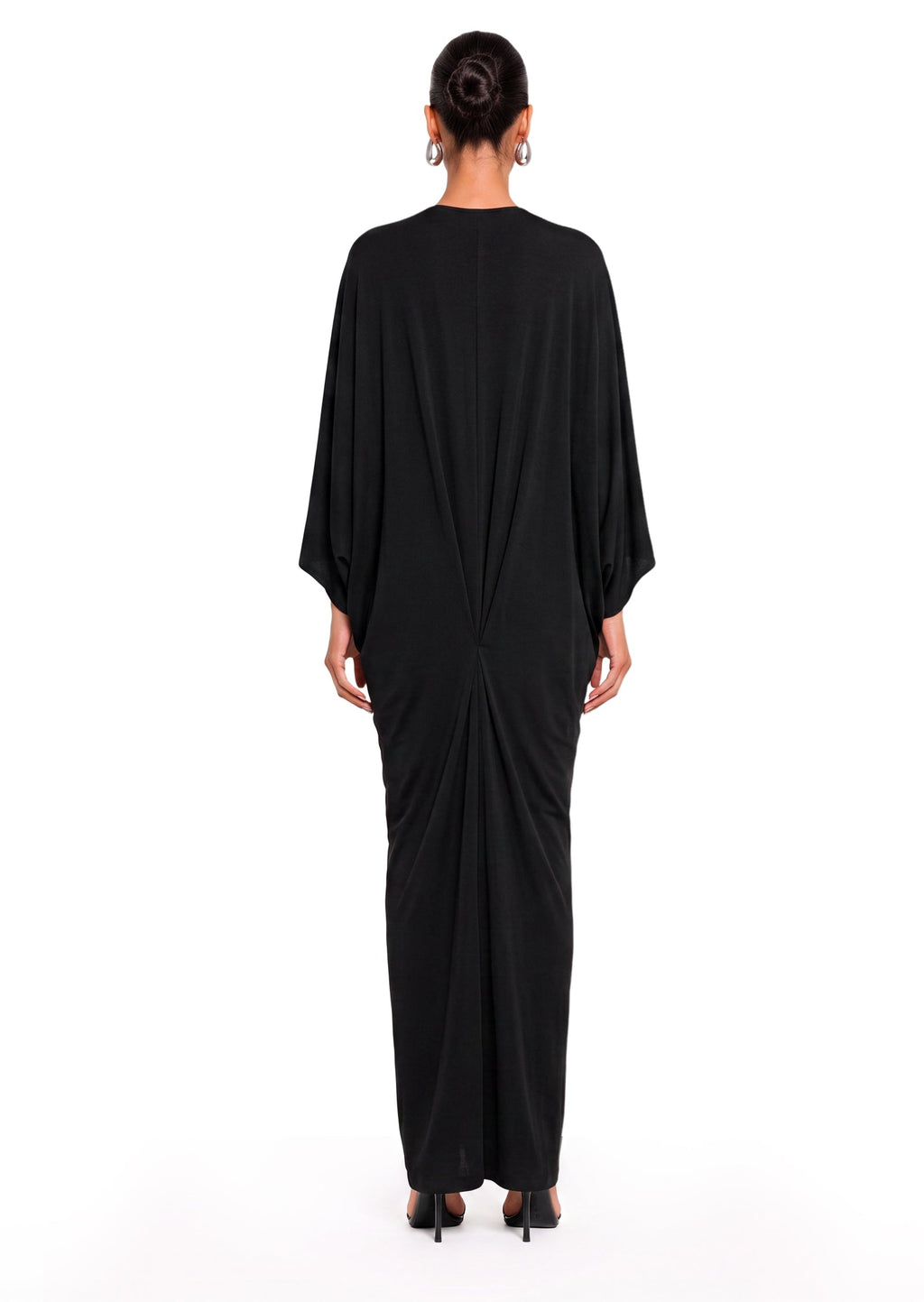 Saathvik Satin Right Angle Shoulder Maxi Dress