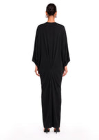 Saathvik Satin Right Angle Shoulder Maxi Dress