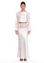 Zamora Off Shoulder Top And Lace Maxi Skirt Set