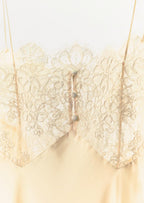 Icnoyotl Satin Lace Slip Dress