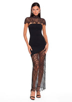 Lace Trimmed Strapless Maxi Dress Set