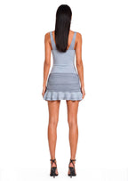 Madelaine Corset-Inspired Mini Dress In Blue