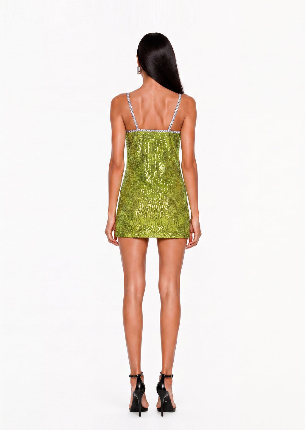 Oburu Sequined Mini Dress In Green