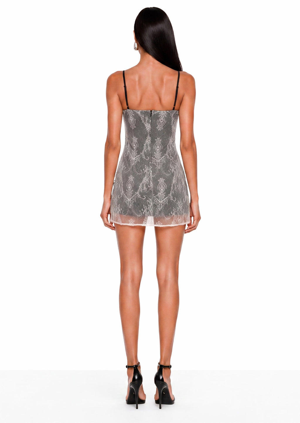 Fabron Lace Bow Slip Mini Dress