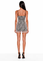 Fabron Lace Bow Slip Mini Dress
