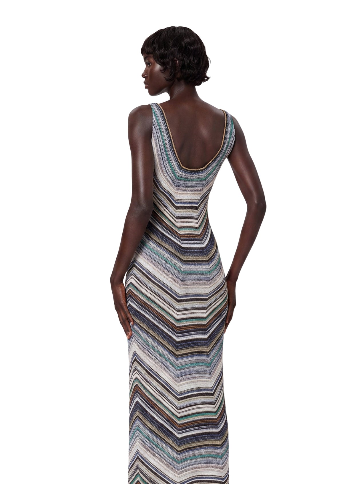 Acacia Striped Midi Dress In Knit