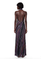 Missoni Sequined Striped Open Back Maxi Dress