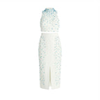 Embellished Midi Two Piece Dress In White