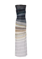 Acatzin Sequined Striped Lamé Maxi Dress