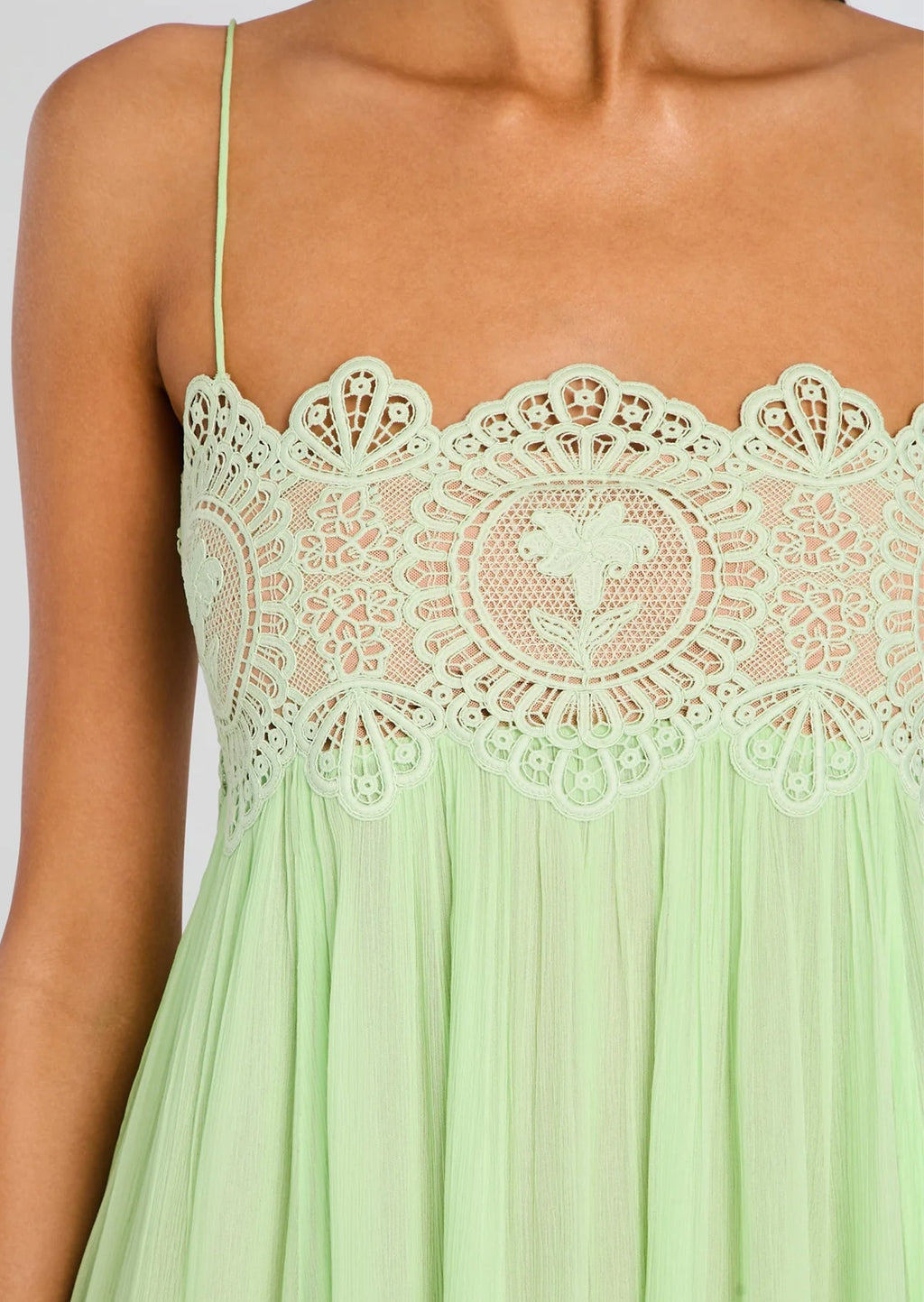 Vallea Chiffon Maxi Dress In Green