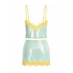 Melora Sequined Top & Mini Skirt Set