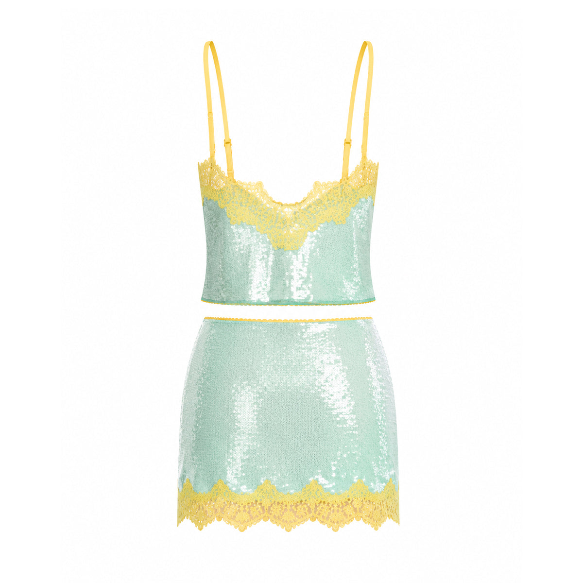 Melora Sequined Top & Mini Skirt Set