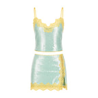 Melora Sequined Top & Mini Skirt Set