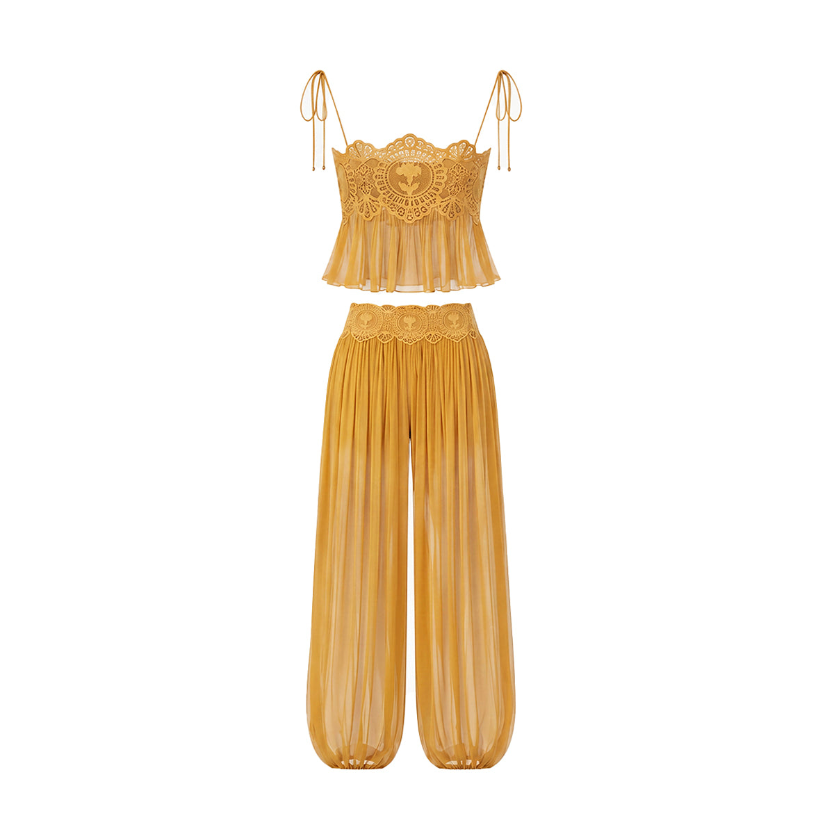 ( 60% OFF Final Week ) Luenie Chiffon Top & Pant Two Piece Set - 8 colors