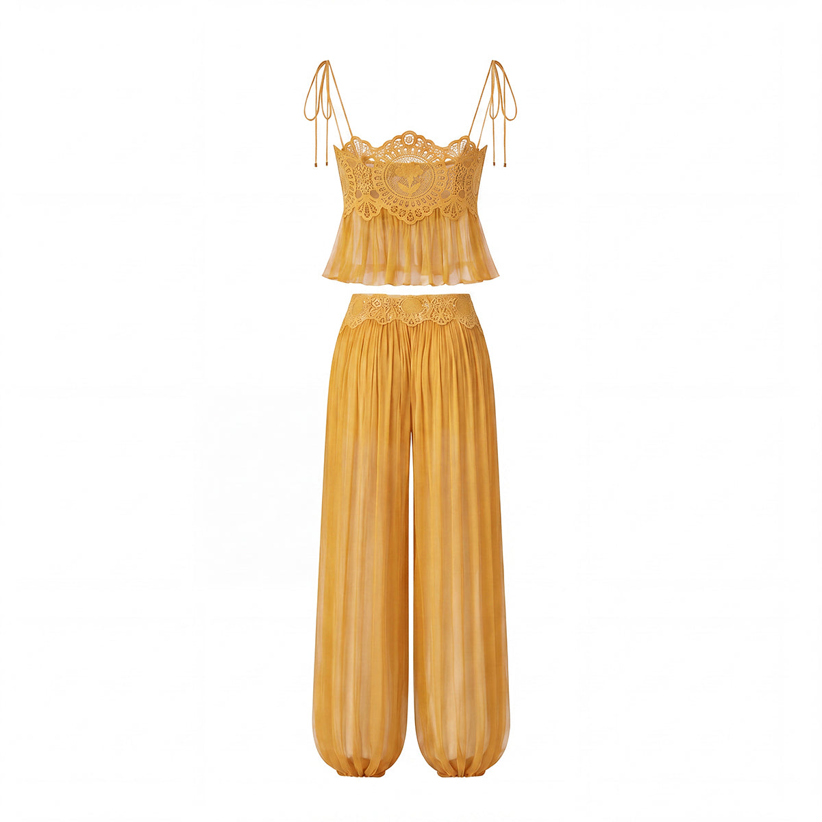 ( 60% OFF Final Week ) Luenie Chiffon Top & Pant Two Piece Set - 8 colors